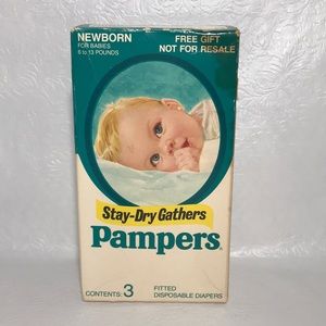 Pampers Stay-Dry Gathers Newborn Diapers - Teal and White